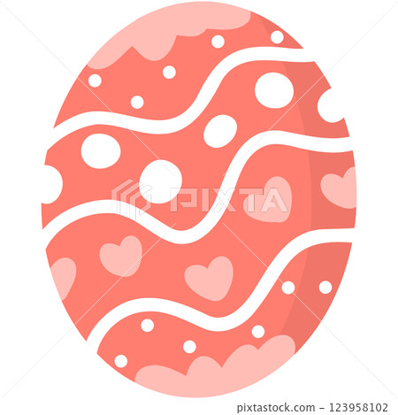 Easter Egg cute pattern Illustration 123958102