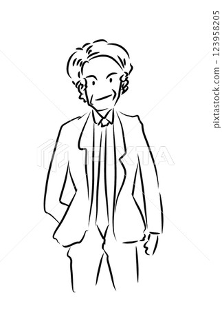 Good looking senior 123958205