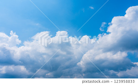 Cumulonimbus clouds in the summer blue sky Cumulonimbus clouds in the summer blue sky 123958833