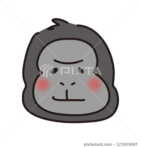 Gorilla's face 123959087