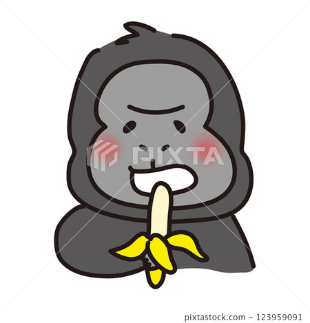 Gorilla eating a banana Gorilla eating a banana 123959091