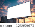 billboard blank for outdoor advertising poster or blank billboard for advertisement. 123959673