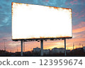 billboard blank for outdoor advertising poster or blank billboard for advertisement. 123959674