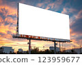 billboard blank for outdoor advertising poster or blank billboard for advertisement. 123959677
