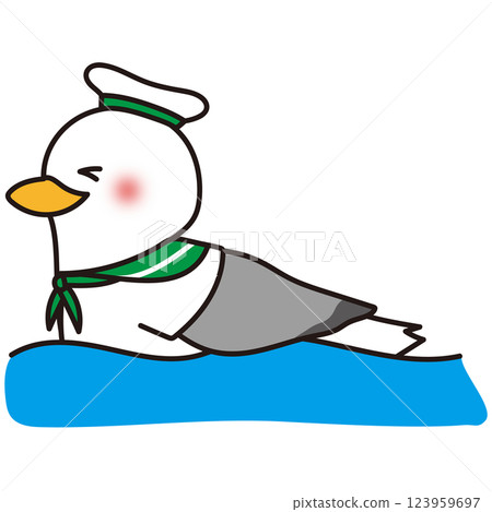 游泳 海鷗 水手 綠色 2 游泳 海鷗 水手 綠色 2 123959697