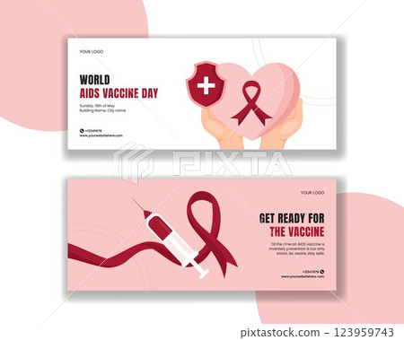 Hand Drawn World AIDS Vaccine Day Social Media Horizontal Banner Template Illustration Hand Drawn World AIDS Vaccine Day Social Media Horizontal Banner Template Illustration 123959743
