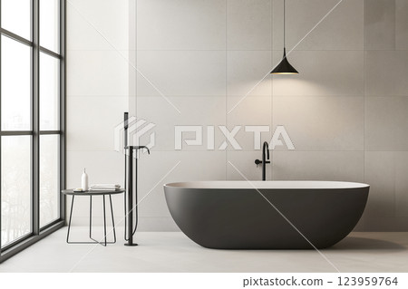 Minimalist luxury bathroom 123959764