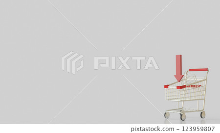 The Shopping cart  for Business concept 3d Rendering. 123959807