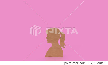 The Woman plat for female or  feminine concept 3d Rendering. 123959845