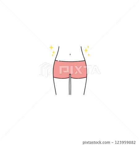 Illustration of a slim woman's belly Illustration of a slim woman's belly 123959882