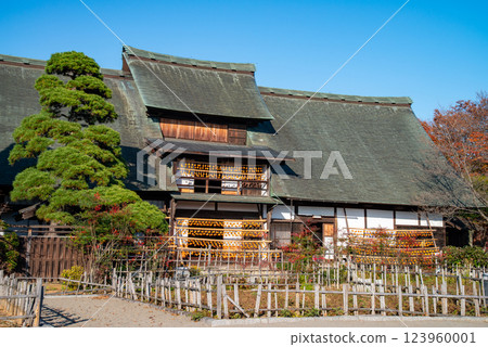 (Yamanashi Prefecture) Former Takano Family Residence (Licorice House) - Persimmons under the eaves 123960001