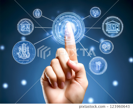 Image material showing unlocking globally using fingerprint authentication 123960643
