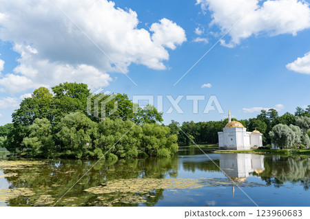 Turkish Bath pavilion in the Catherine Park in Tsarskoye Selo 123960683