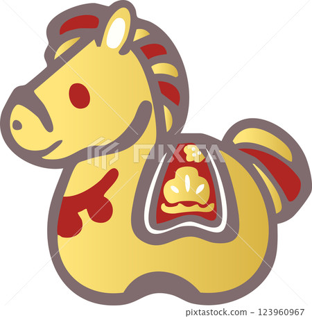 2026新年賀卡2026年馬馬粘土鈴鐺十二生肖可愛白馬插圖素材 2026新年賀卡2026年馬馬粘土鈴鐺十二生肖可愛白馬插圖素材 123960967