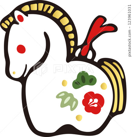 2026新年賀卡2026年黏土鈴鐺十二生肖馬馬年現代可愛白馬插圖素材 2026新年賀卡2026年黏土鈴鐺十二生肖馬馬年現代可愛白馬插圖素材 123961031