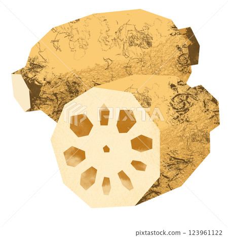 Collage style lotus root 123961122