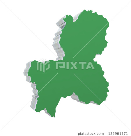 Gifu Prefecture (Green: 25 degrees left: transparent background) Gifu Prefecture (Green: 25 degrees left: transparent background) 123961571