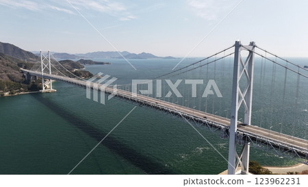 Nishiseto Expressway "Shimanami Kaido" [Innoshima Bridge] Drone aerial photography_SNINOB_015 123962231