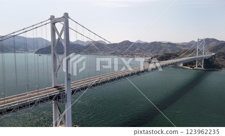 Nishiseto Expressway "Shimanami Kaido" [Innoshima Bridge] Drone aerial photography_SNINOB_020 123962235