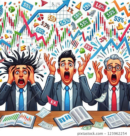 A panicked businessman 123962254