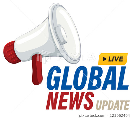 Live Global News Update Illustration Live Global News Update Illustration 123962404