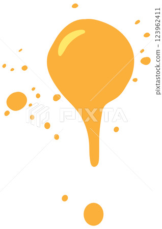 Vibrant Orange Paint Splash Illustration 123962411