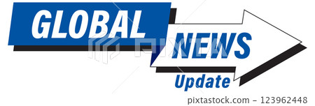 Global News Update Arrow Design 123962448