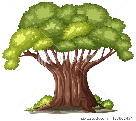 Lush Green Tree Vector Illustration Lush Green Tree Vector Illustration 123962454