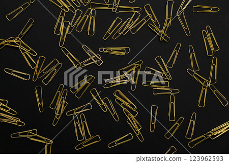 Paperclip on the office desk 123962593