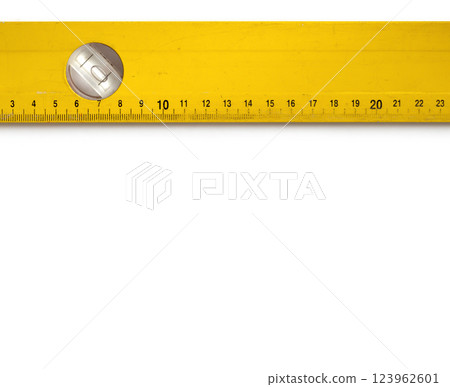 Construction measuring ruler 123962601