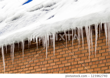 Icicles on the roof Icicles on the roof 123962740