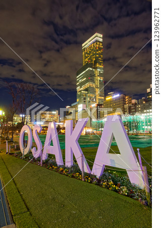 從大阪天王寺公園欣賞阿倍野 Harukas 的夜景 123962771