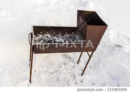 brazier in snow brazier in snow 123963080
