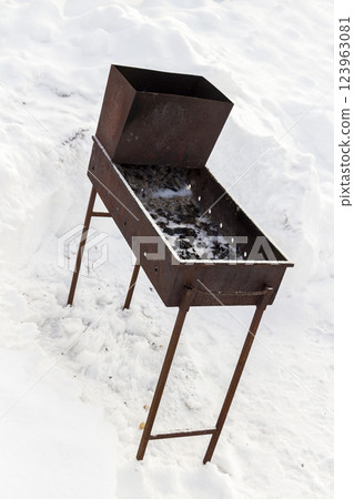 brazier in snow brazier in snow 123963081