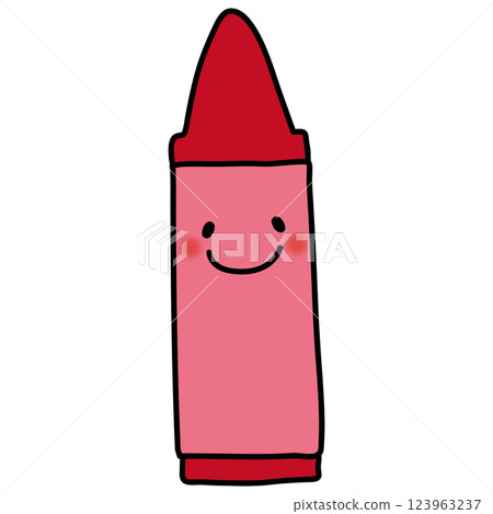 Expressive red crayon 123963237