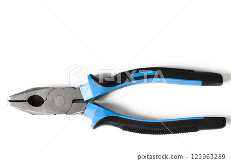 Pliers with plastic handles 123963289