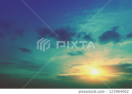 Colorful cloudy sky at sunset. Gradient color. Sky texture. Abstract natural background Colorful cloudy sky at sunset. Gradient color. Sky texture. Abstract natural background 123964002