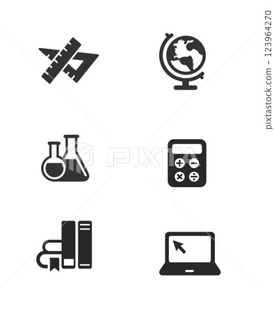 Education Icon Set Logo Vector Template Illustration Design 123964270