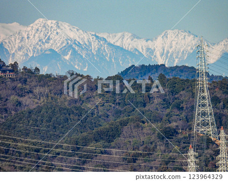 The view from the summit of Mt. Komaki - The world of super telephoto photography The view from the summit of Mt. Komaki - The world of super telephoto photography 123964329
