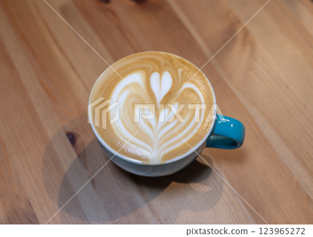 Cafes with latte art Cafe Coffee shop Latte art Coffee Cafes with latte art Cafe Coffee shop Latte art Coffee 123965272