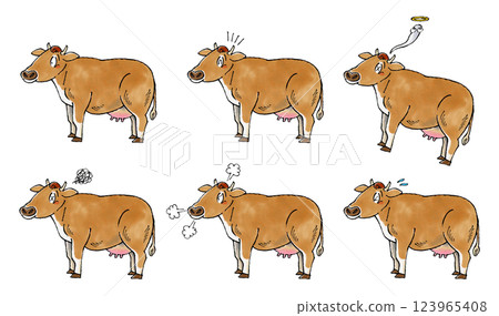 Jersey cow set 123965408