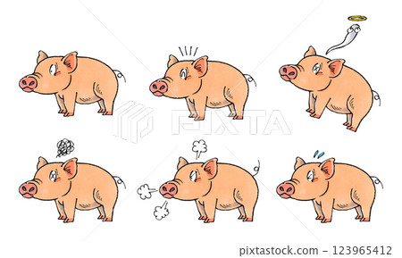 Pig set Pig set 123965412