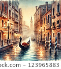Venice seen from a gondola 123965883