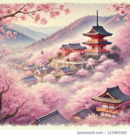 Five-story pagoda of Mount Yoshino 123965892