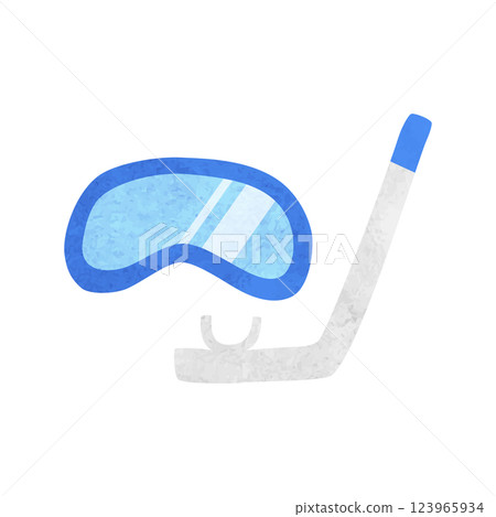 Watercolor snorkel mask illustration Watercolor snorkel mask illustration 123965934
