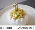 香蕉奇異果生日蛋糕 123966401