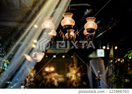 Retro style lighting Retro style lighting 123966703