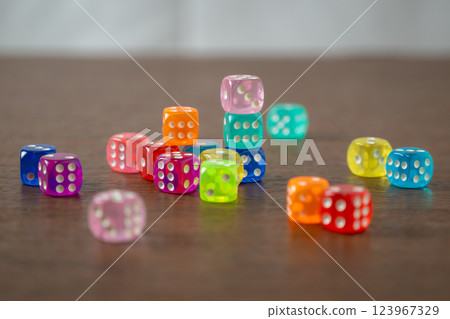 Colorful dice 123967329