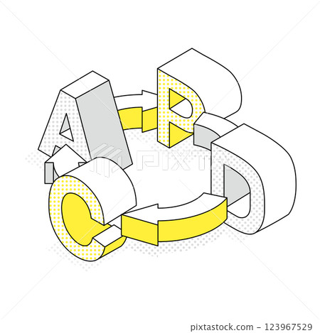 Business Simple PDCA Isometric Business Simple PDCA Isometric 123967529