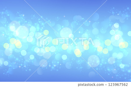 清爽的藍色漸層閃閃發光的背景照明散景光 123967562